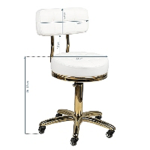 Kozmetička radna stolica Gold AM-961 – bijela