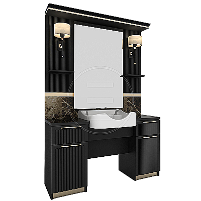 Ogledalo s radnim mjestom i umivaonikom Chaplin