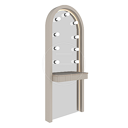 Charm lakirani frizerski pult širine 90 cm s LED osvijetljenim ogledalom