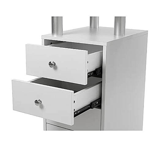 DISTAL stol za manikuru – dvostruka radna stanica s ugrađenim ventilatorom i ladicama