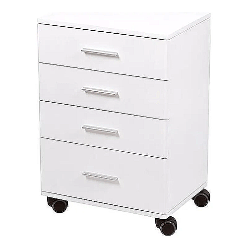 HANDY bijela drvena kolica s ladicama i kotačićima za kozmetičke salone