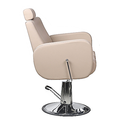 Frizerska stolica Siena — cappuccino tapecirung i baza 580 mm