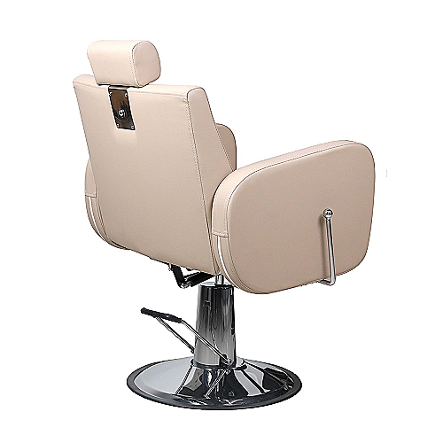 Frizerska stolica Siena — cappuccino tapecirung i baza 580 mm