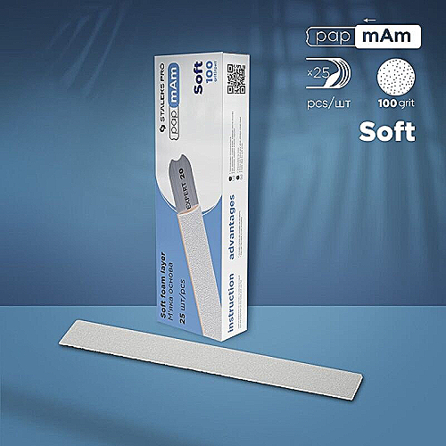 Zamjenska rašpica Staleks Expert Soft 20 GRIT 100 – bijela, 25 komada