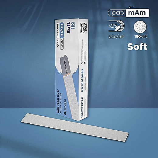 Zamjenska rašpica Staleks Expert Soft 20 GRIT 180 – bijela, 25 komada