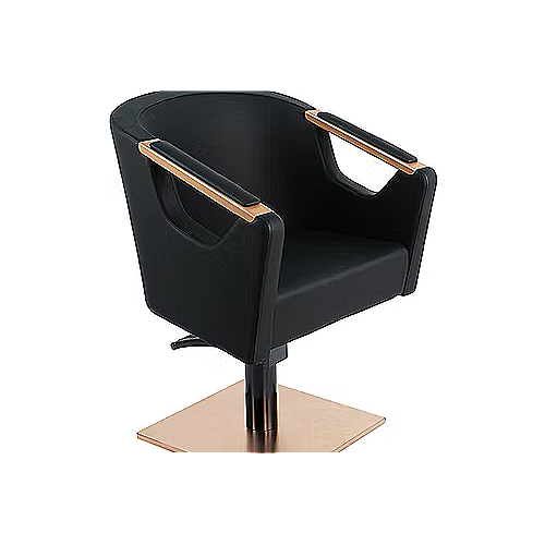 Frizerska stolica Sacha GOLD RL – luksuzna styling stolica sa satenskim zlatnim detaljima