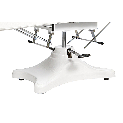 LACRIS kozmetički stol – bijeli stol za tretmane s ručnim podešavanjem