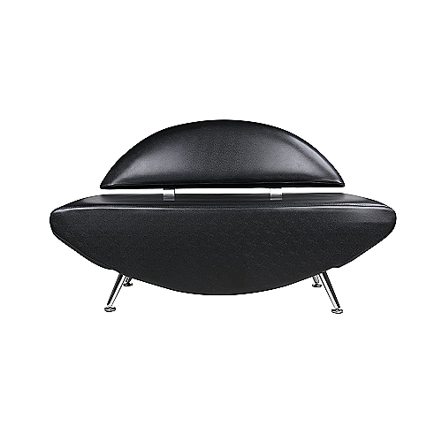 Trosjed ELEGANCE sofa za čekaonicu salona crna koža moderna