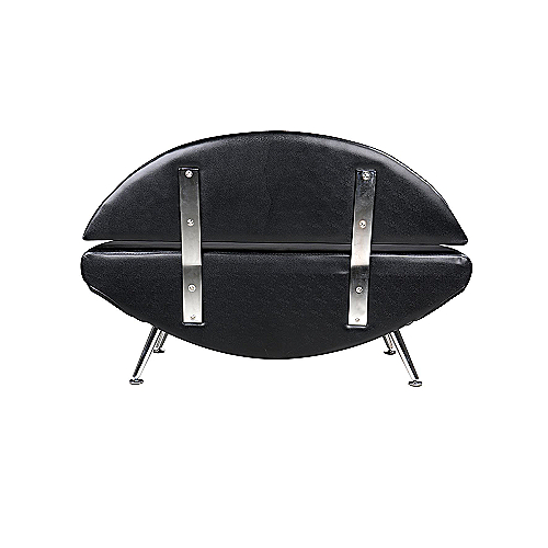 Trosjed ELEGANCE sofa za čekaonicu salona crna koža moderna