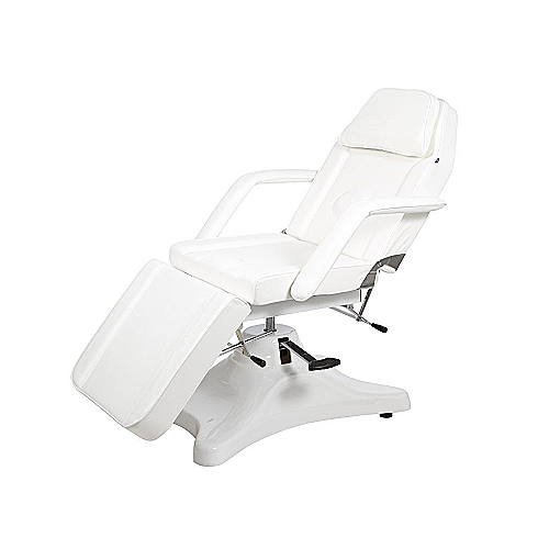 LACRIS kozmetički stol – bijeli stol za tretmane s ručnim podešavanjem