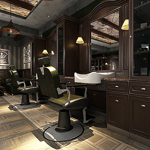 Antique Man retro ogledalo s radnim mjestom i umivaonikom