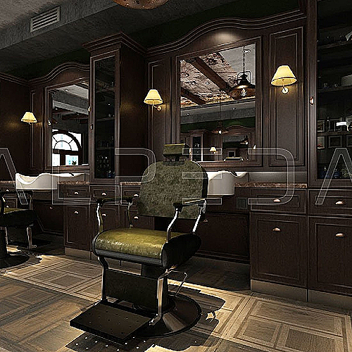 Antique Man retro ogledalo s radnim mjestom i umivaonikom