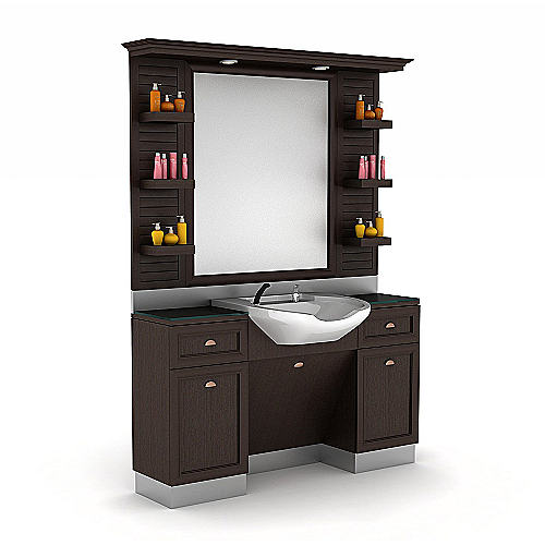 Classic Man ogledalo s radnim mjestom i umivaonikom