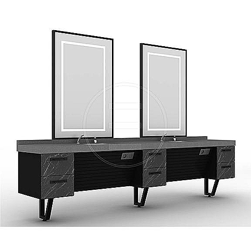 Odin Grey ogledalo s radnim mjestom i umivaonikom