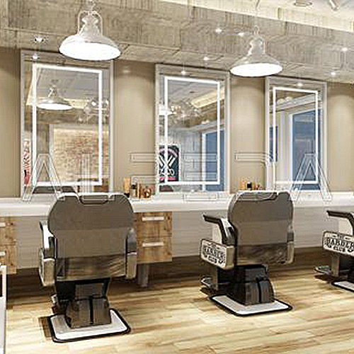 Ogledalo sa radnim mjestom Odin - Svi proizvodi, Oprema za frizerske salone, Muška radna mjesta 