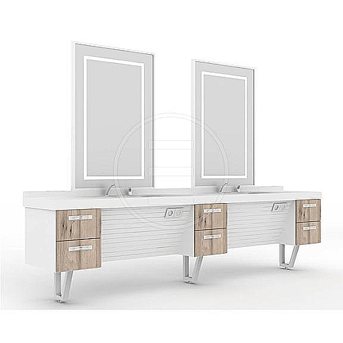 Ogledalo sa radnim mjestom Odin - Svi proizvodi, Oprema za frizerske salone, Muška radna mjesta 