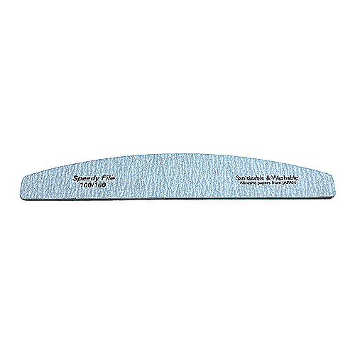 Rašpica sivo-ljubičasta SPEEDY ZEBRA 150/150 polumjesec – profesionalna turpija za precizno oblikovanje noktiju